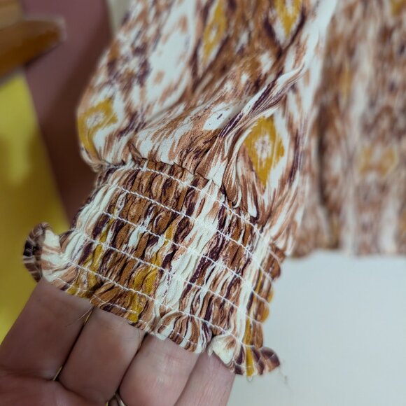 NWT Eclair multi-color brown blouse - Picture 5 of 7